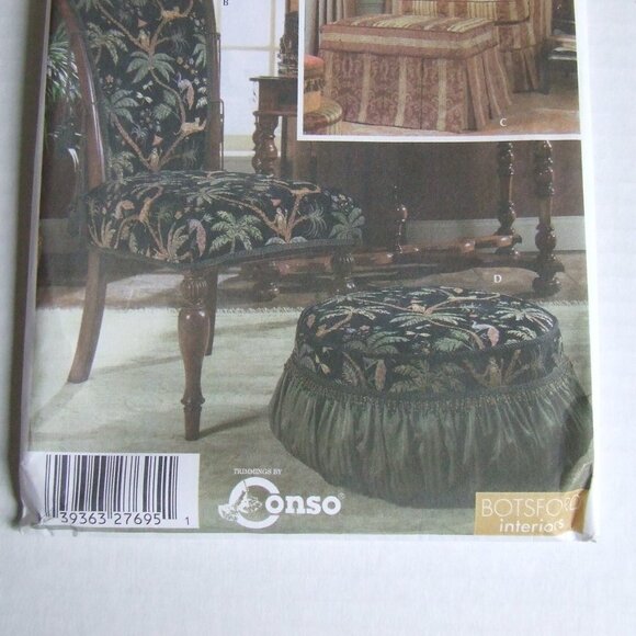 Simplicity ShowHouse chair cover sewing pattern uncut home linens furniture - Picture 3 of 9